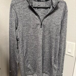Nike Gray Zip Up Sweater Casual Comfort